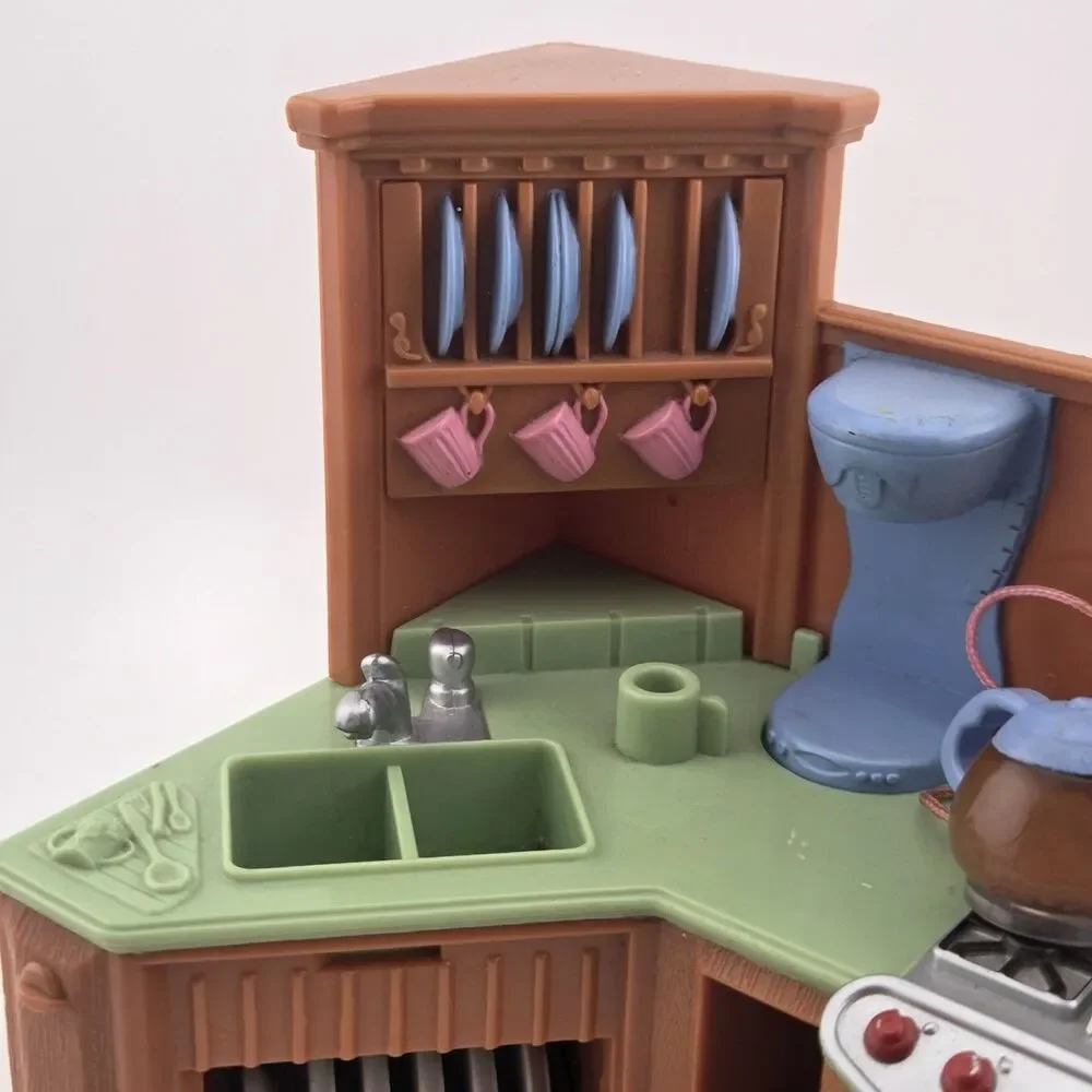 Fisher Price Fun Sounds Kitchen 2003 Toy Play Set Stove Sink Pretend (read)